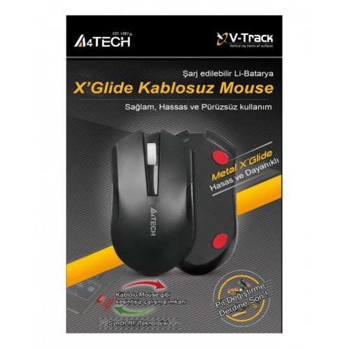 Image result for A4TECH Wireless Rechargeable Mouse – G11-200N – Black