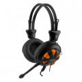 A4TECH  - Stereo Headset - Black & Orange HS 28i